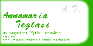 annamaria teglasi business card
