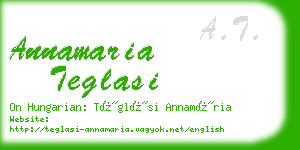 annamaria teglasi business card